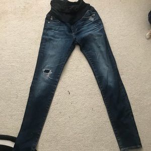 AG Adriano Goldschmied Maternity distressed Jeans